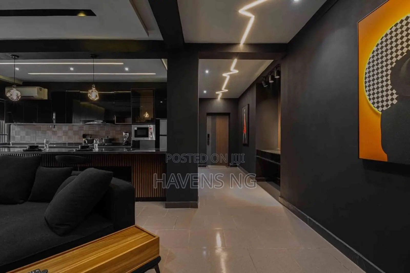 Black Knight - Dark Luxury 2-Bedroom Apartment, Ikoyi in 2nd Avenue Extension