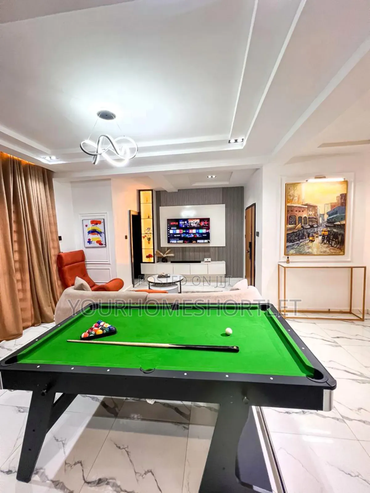 Aesthetic 2 Bedrooms With Snooker and Lounge in Wuye