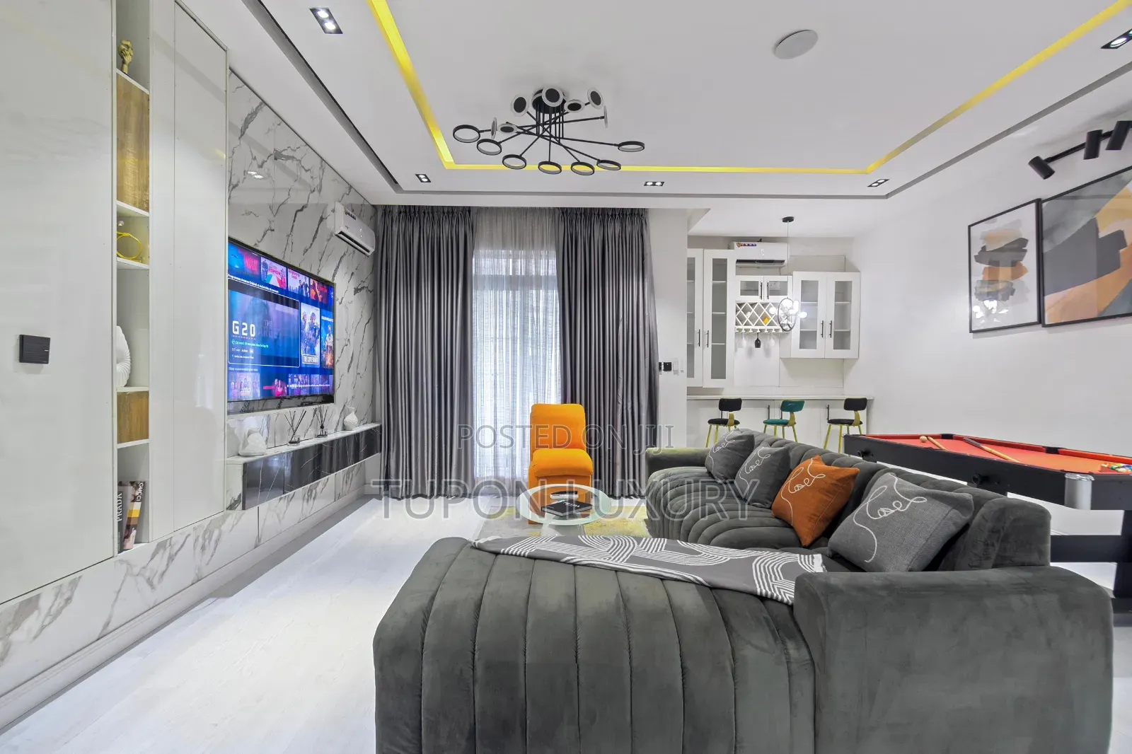Cinematic 2bedroom Apartment With Pool,Gym,Snooker Board,Table Tennis in Ikate