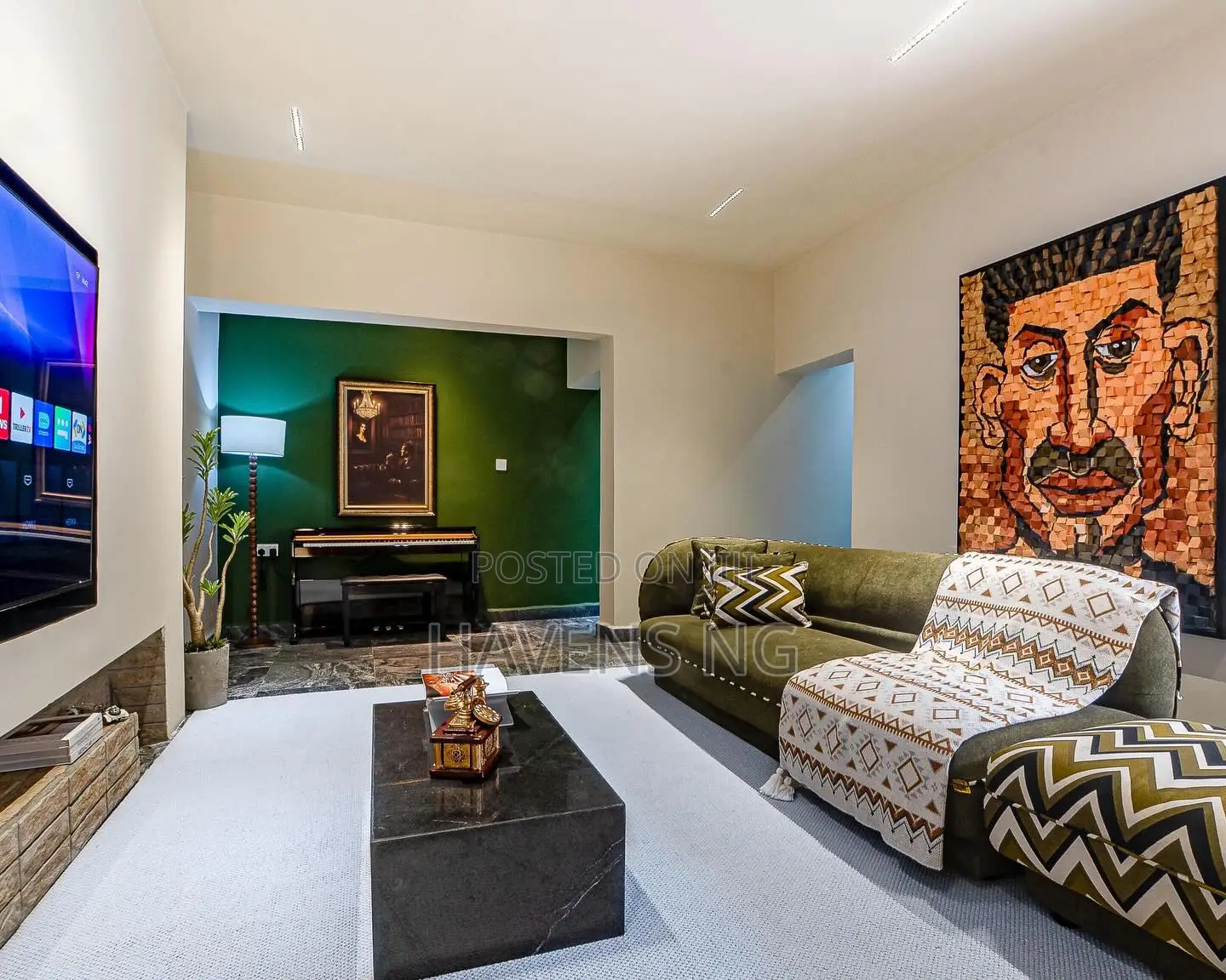 Brand New Luxury 3 Bedroom Terrace With Private Cinema, Ps5 Piano in Guzape District