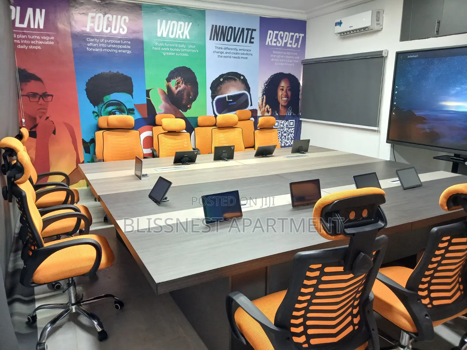 30 Capacity Board Room With Tabs and Smart Electonic Screen in Zone 6 / Wuse