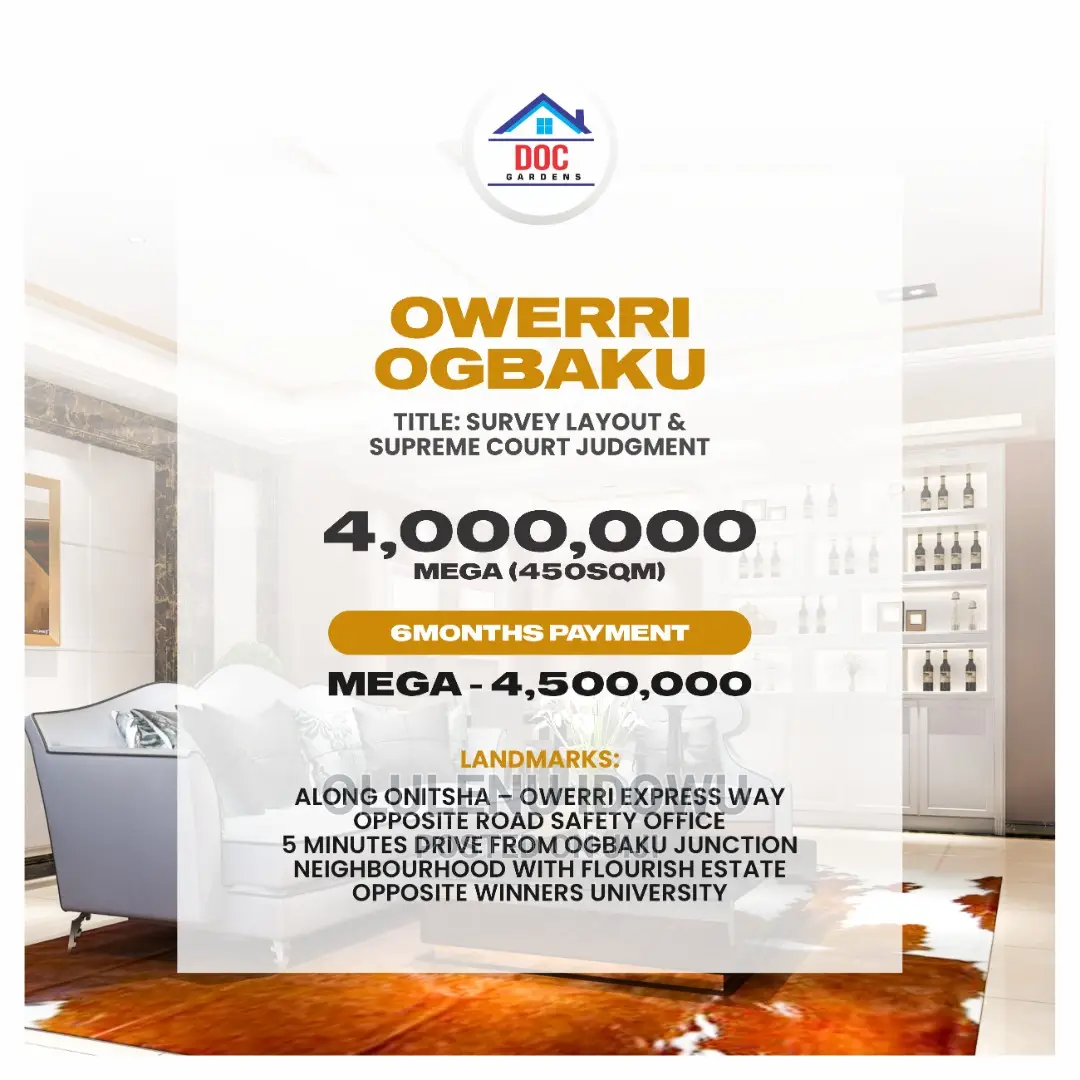 Residential Land for Sale in Owerri in Alimosho