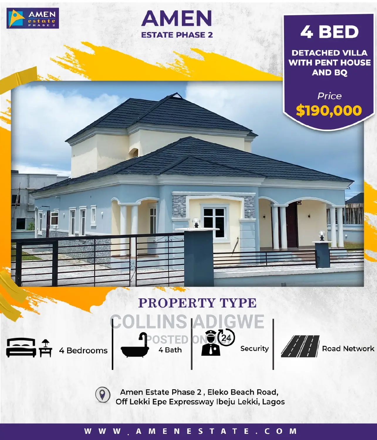 4bdrm Duplex in Amen Estate 2, Eleko for sale in Eleko
