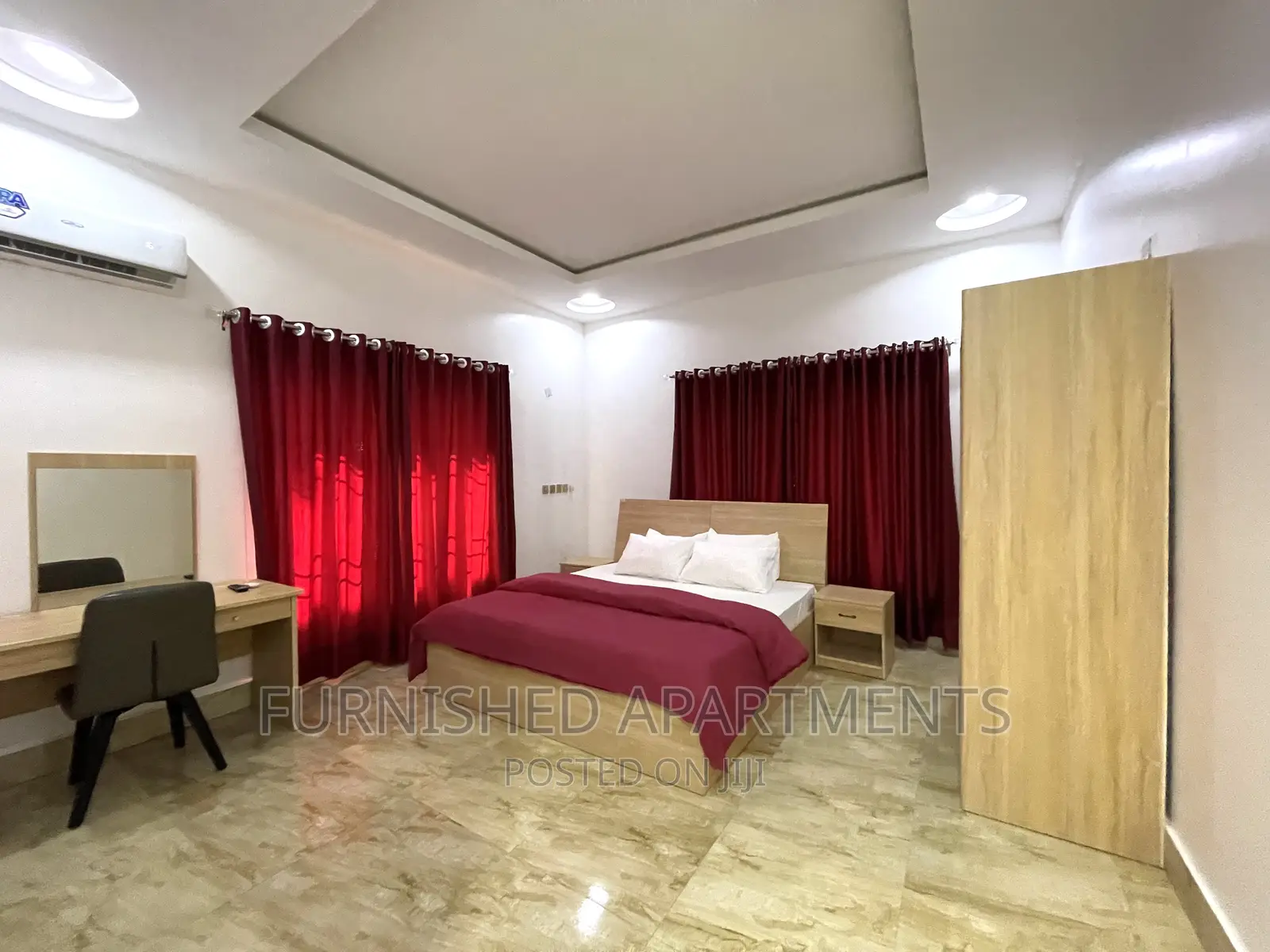 New 1bedroom Flat +Wifi + 24hrs Light With Ac in Utako