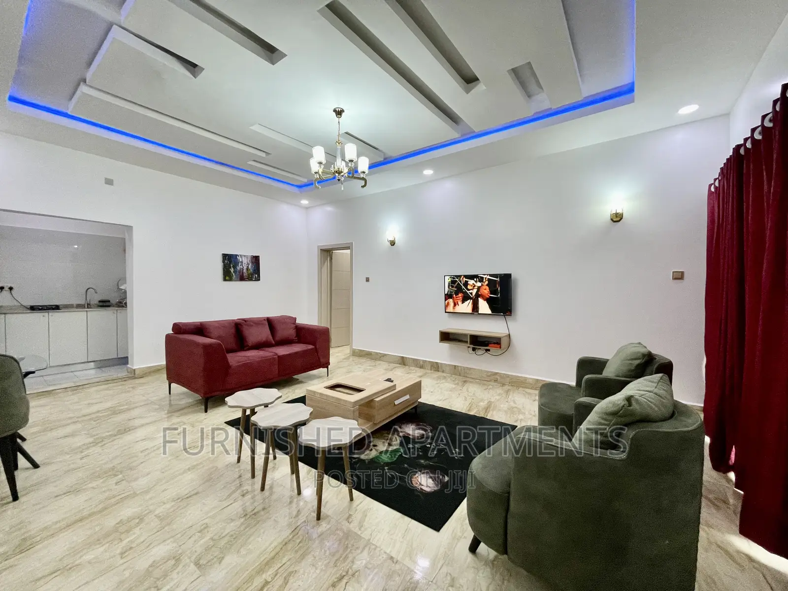 New 1bedroom Flat +Wifi + 24hrs Light With Ac in Utako