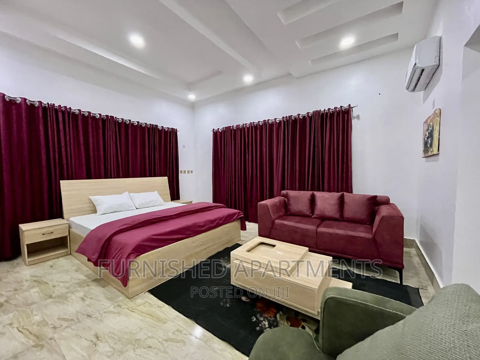Penthouse Studio 24hrs Ac Wifi Kitchen Big Balcony in Utako