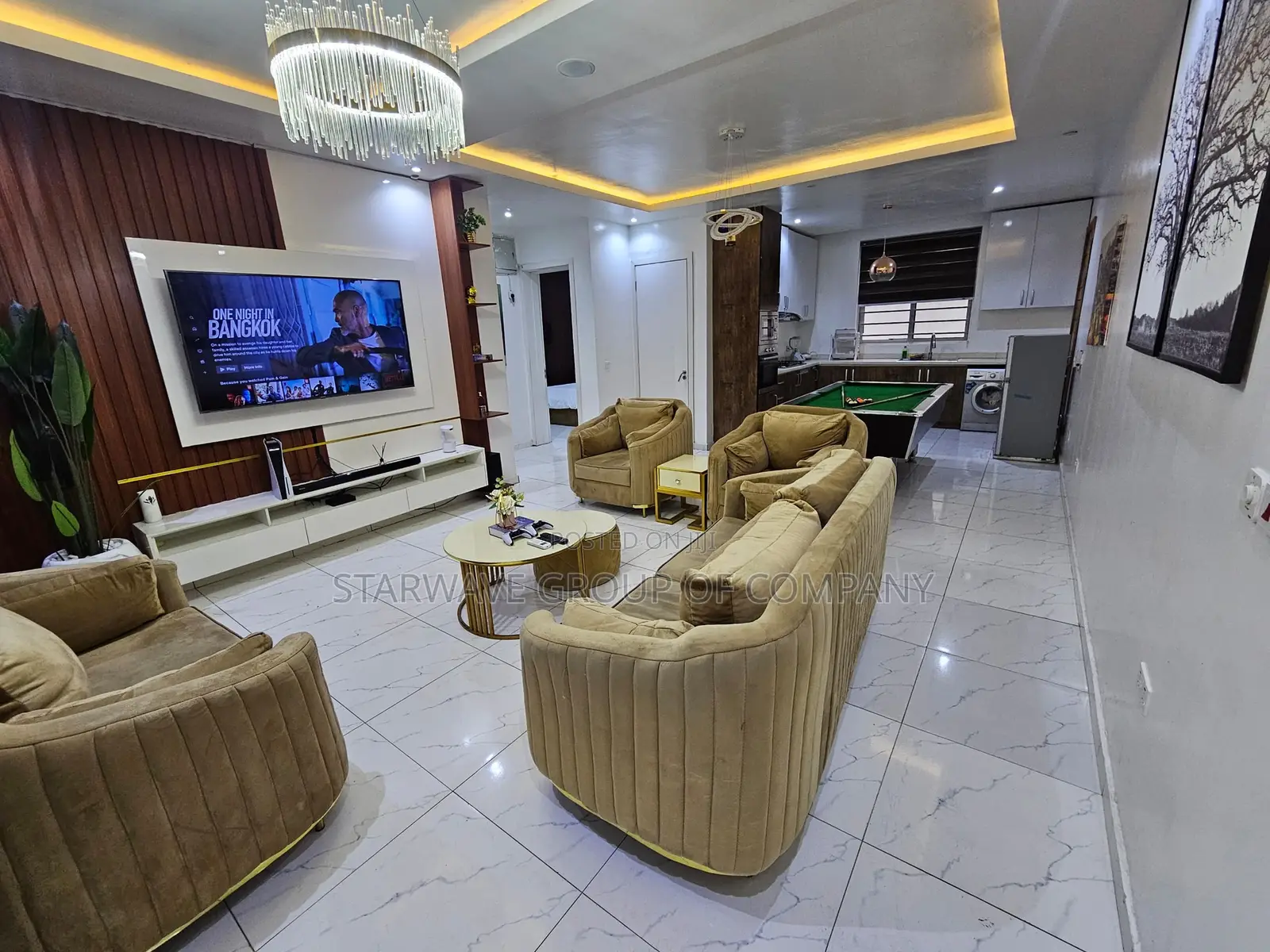 Luxury One Bedroom Apartment With Snooker in Lekki