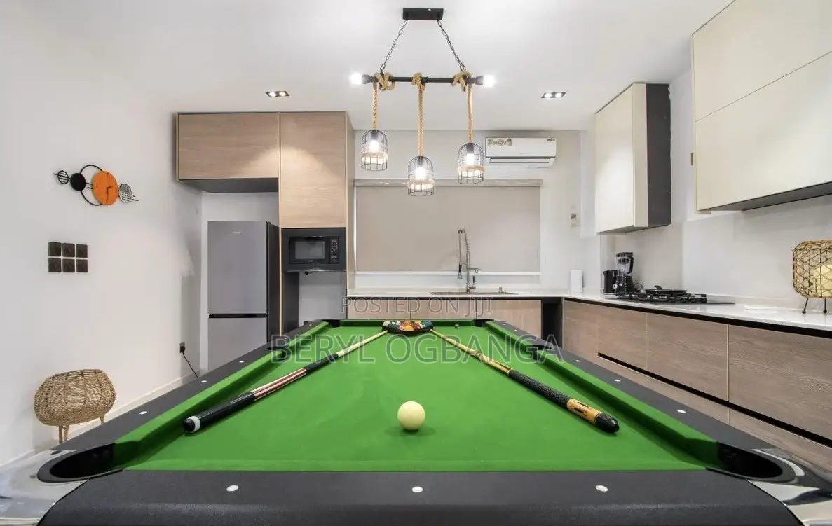 White Aesthetic 2 Bedroom With Snooker and Ps5 in Ikate