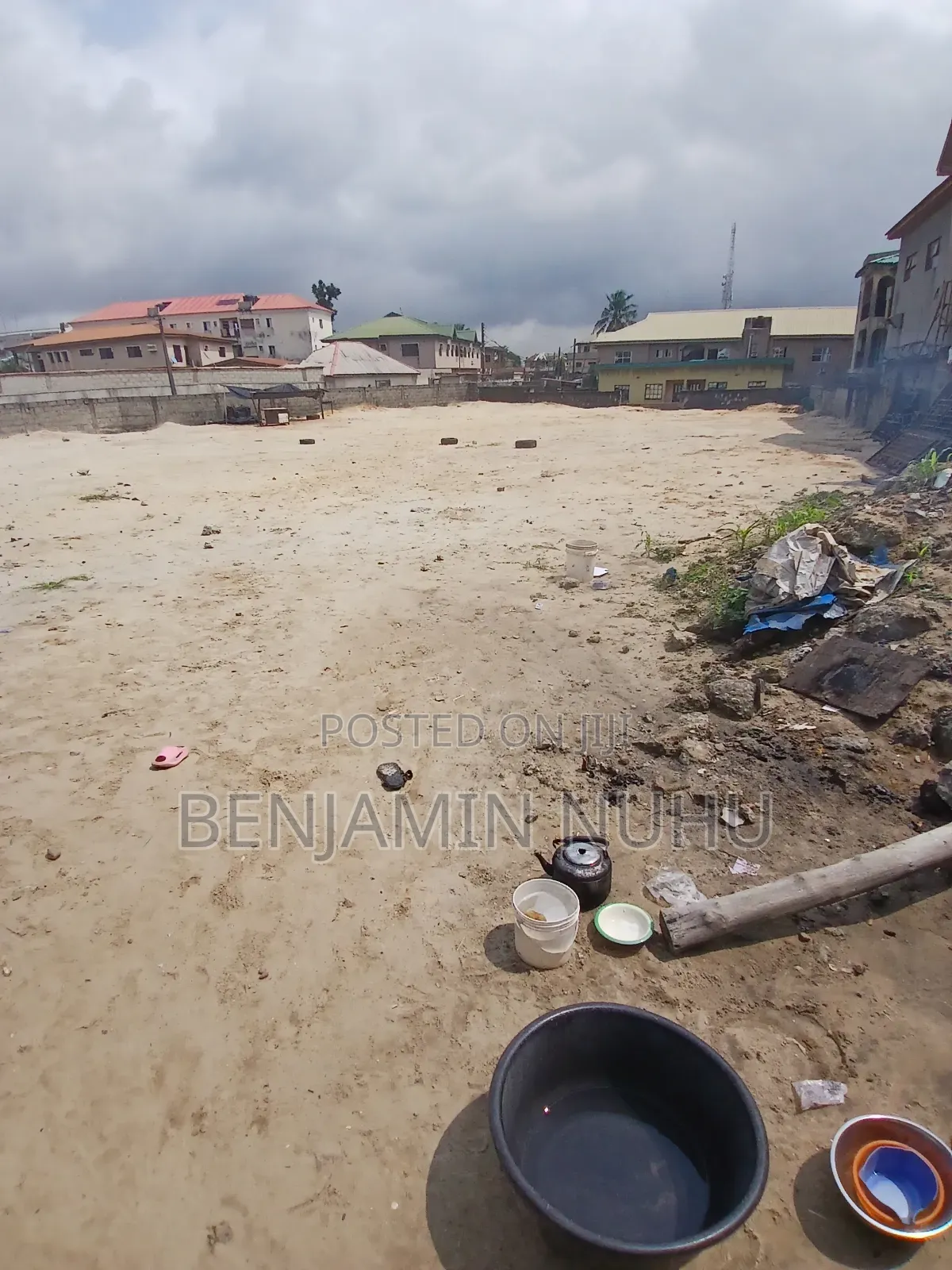 3500sqm Land Facing Express, With Block of Flat at the Back in Ajah