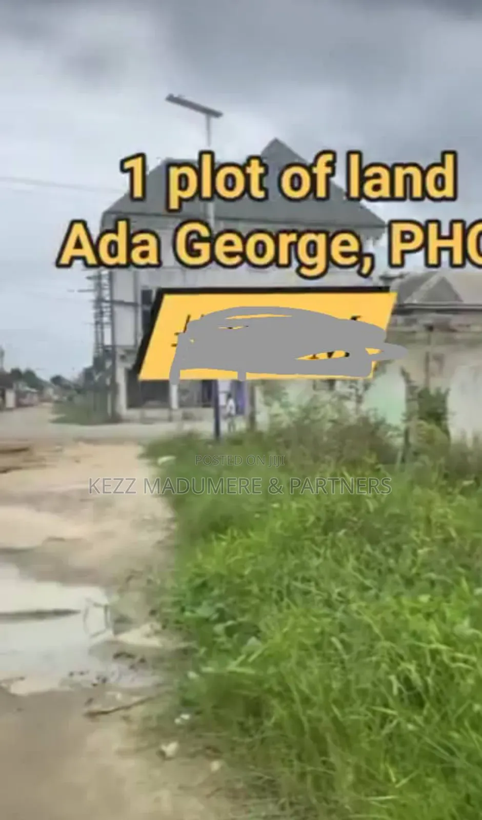 For Sale : 1 Plot 5 Meters From the New Road ,At Ada George in Port-Harcourt