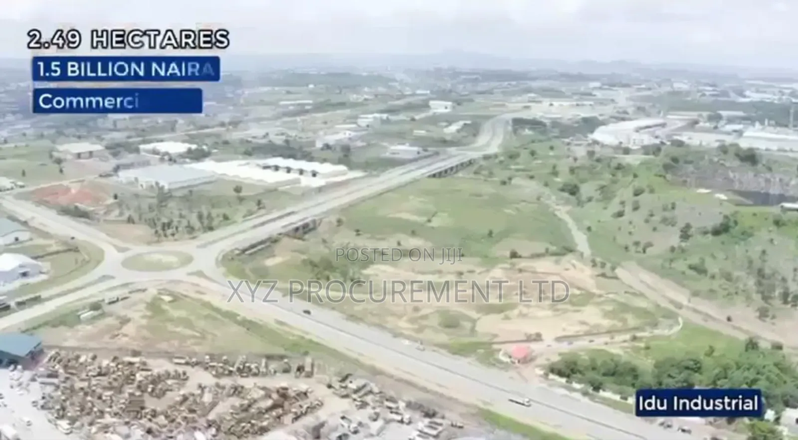 2.49 Hectare Commercial/Industrial C of O Plot Idu in Idu Industrial