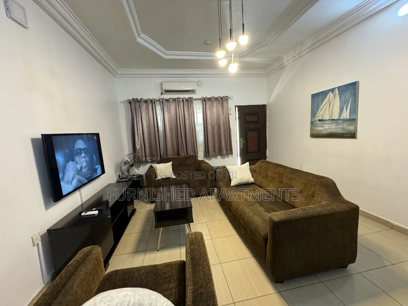 Furnished 3bedroom Flat 6guests Max Wifi N 24hrs Lit in Utako