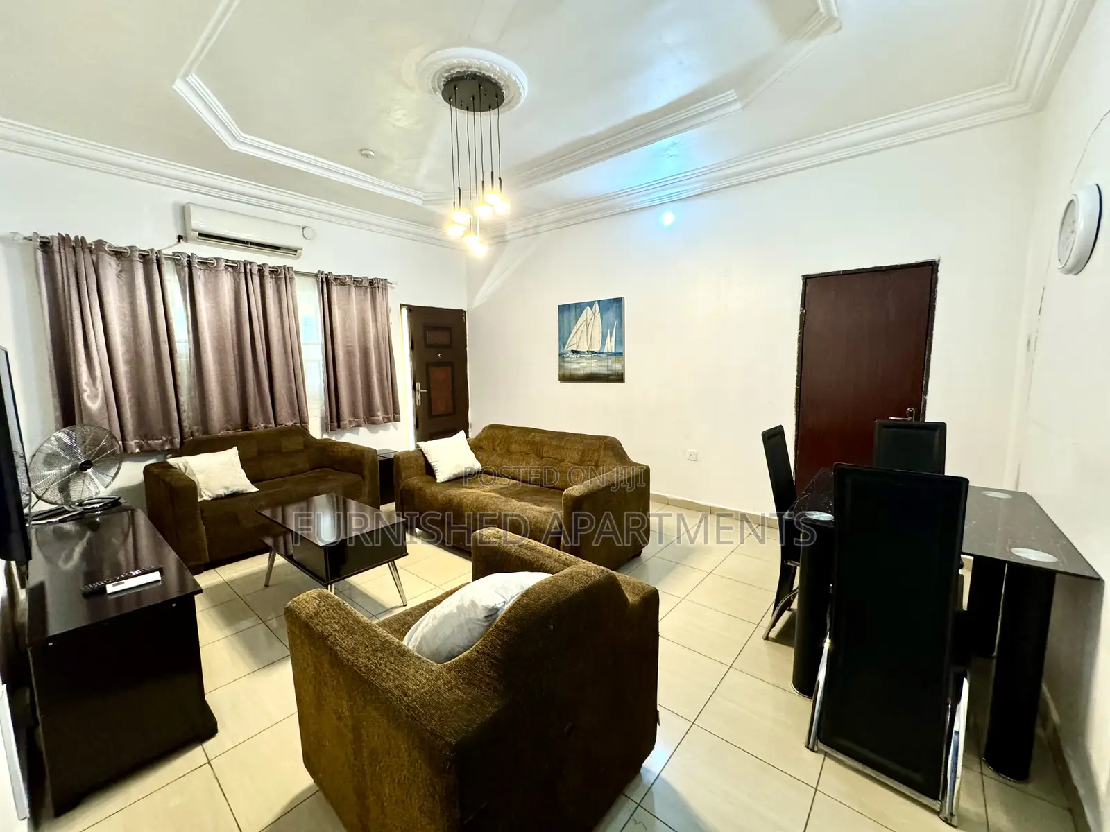 Furnished 3bedroom Flat 6guests Max Wifi N 24hrs Lit in Utako