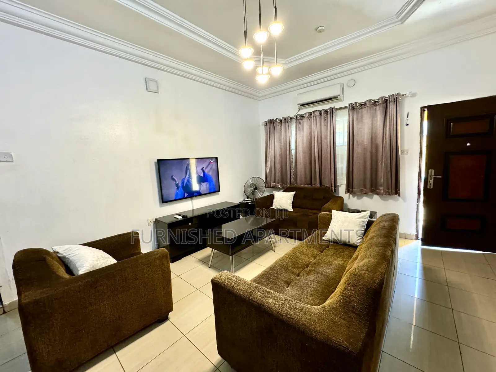 2 Bedroom Furnished Flat 4guests Max 24hrs Lit With Wifi in Utako