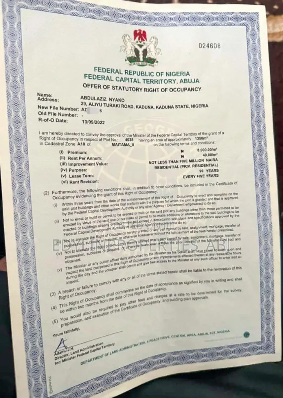 Maitama Plot in Maitama