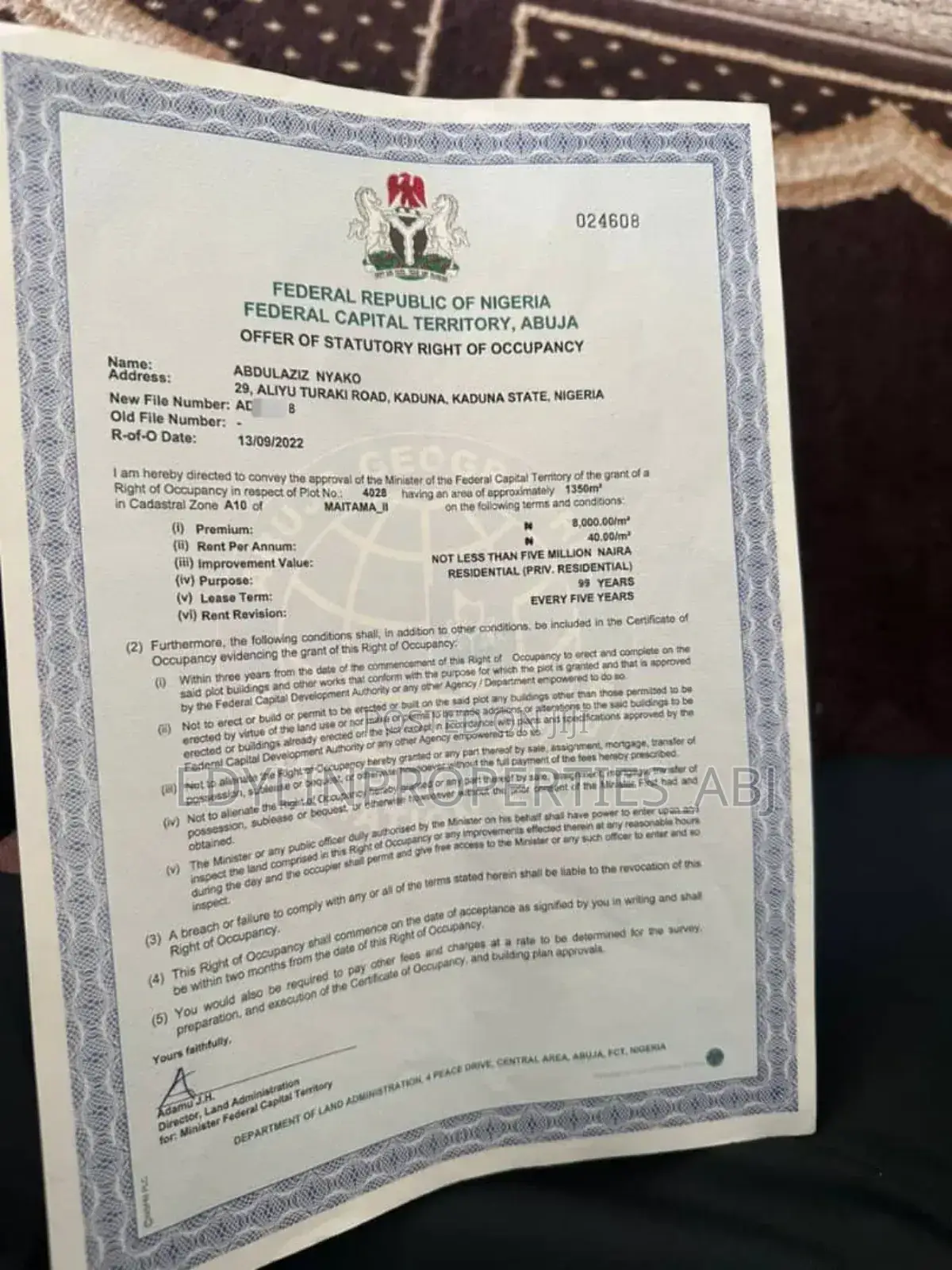Maitama Plot in Maitama