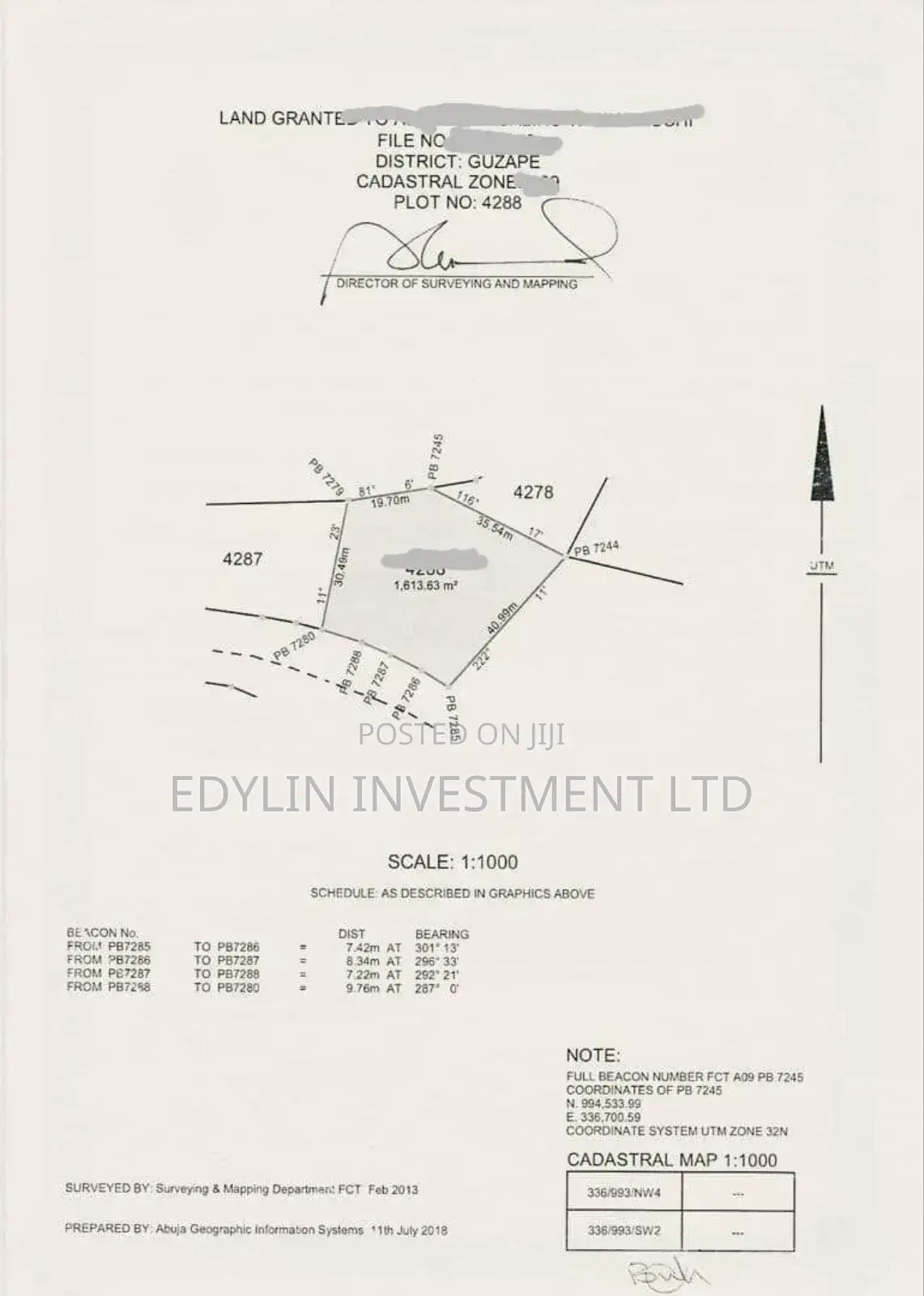 Plot of Land at Guzape Abuja in Guzape District