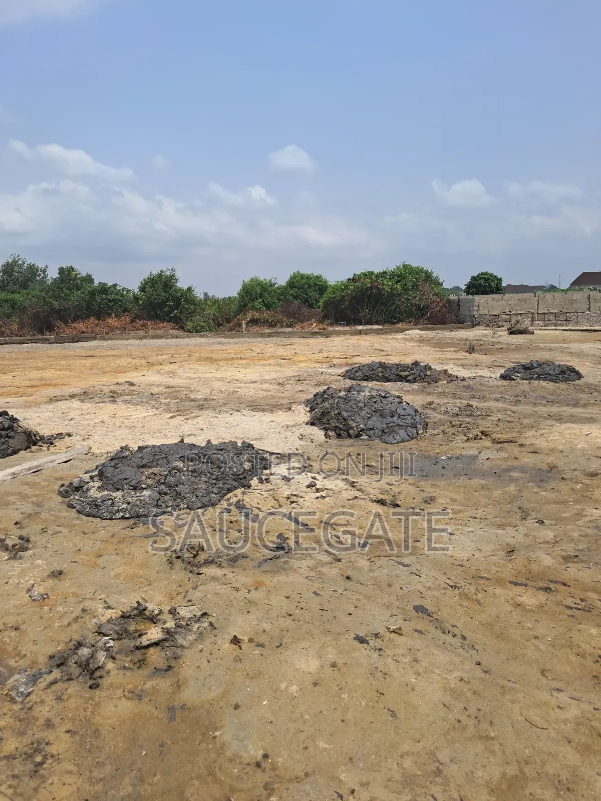 Land Fenced Sand Filled Global C of O 4 Plots Together in Satellite Town