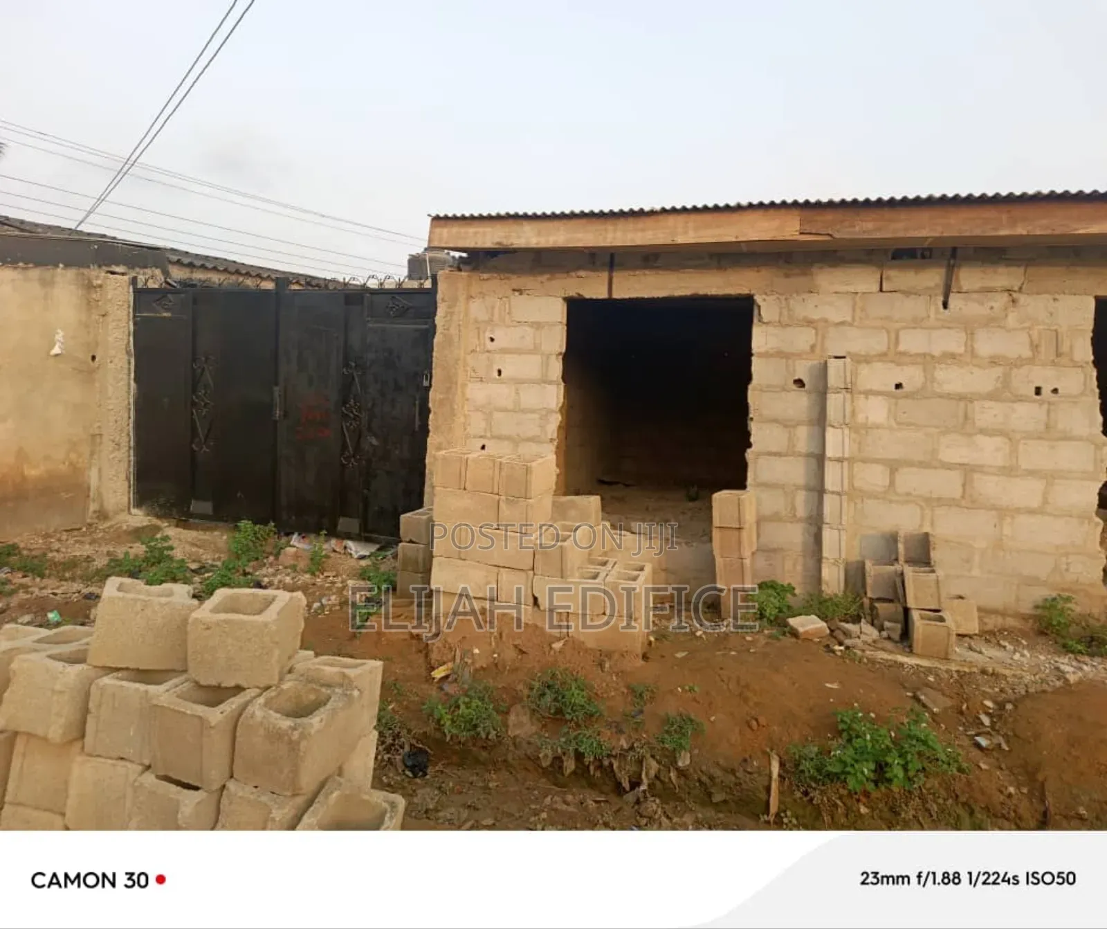 A Standard Half Plot With 2 Shops Fence at Ajasa Command in Abule Egba
