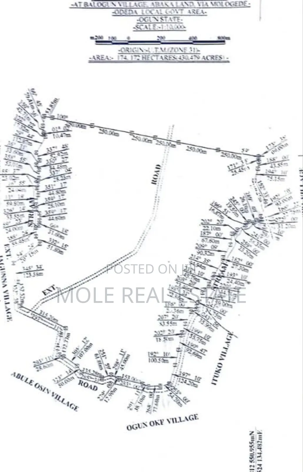 Kms Of Farm Land Virgin Fertile Owode Ogun State in Obafemi-Owode