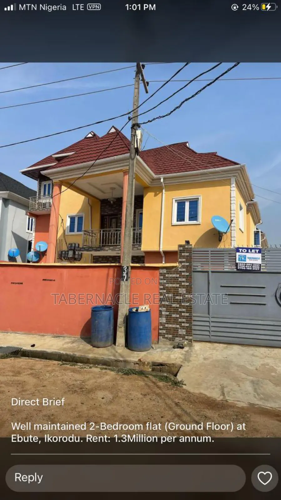 1bdrm Apartment in Ebute Ikorodu for rent in Ebute