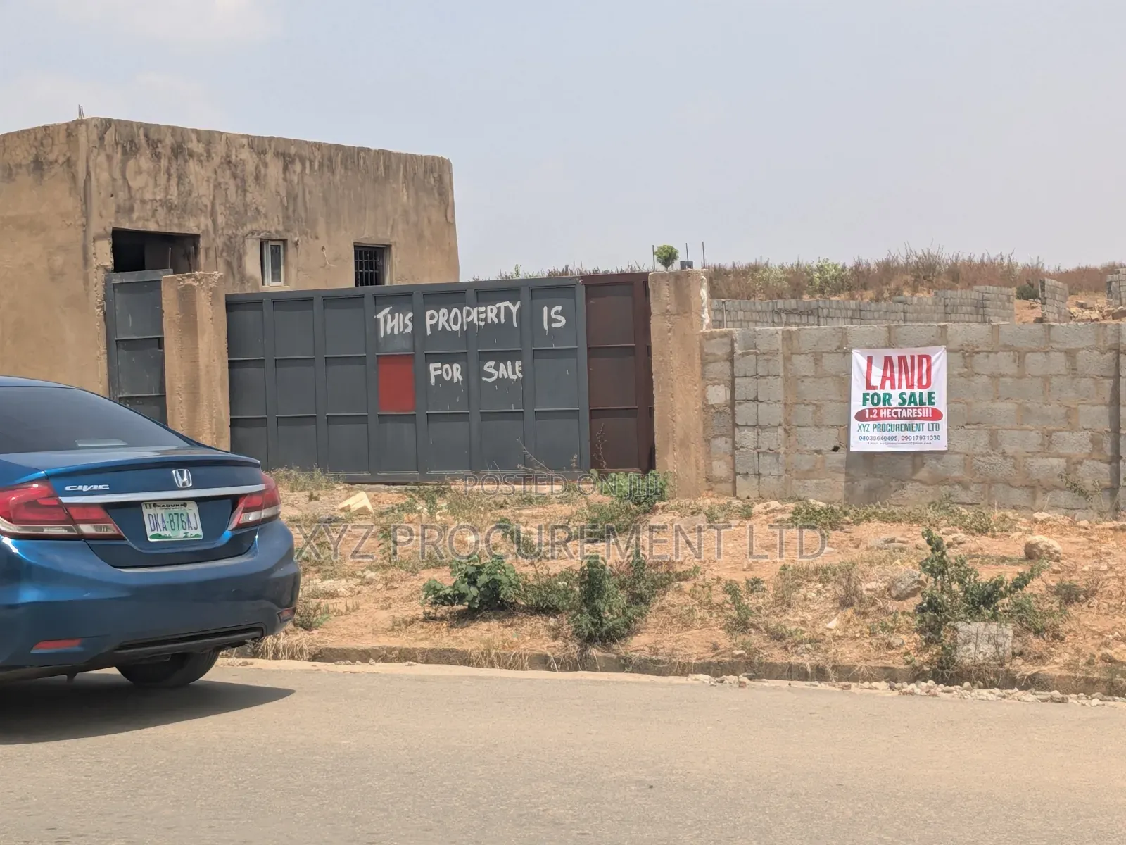 1.2 Hectare Land on a Tarred Road, Idu Phase 1 in Idu Industrial