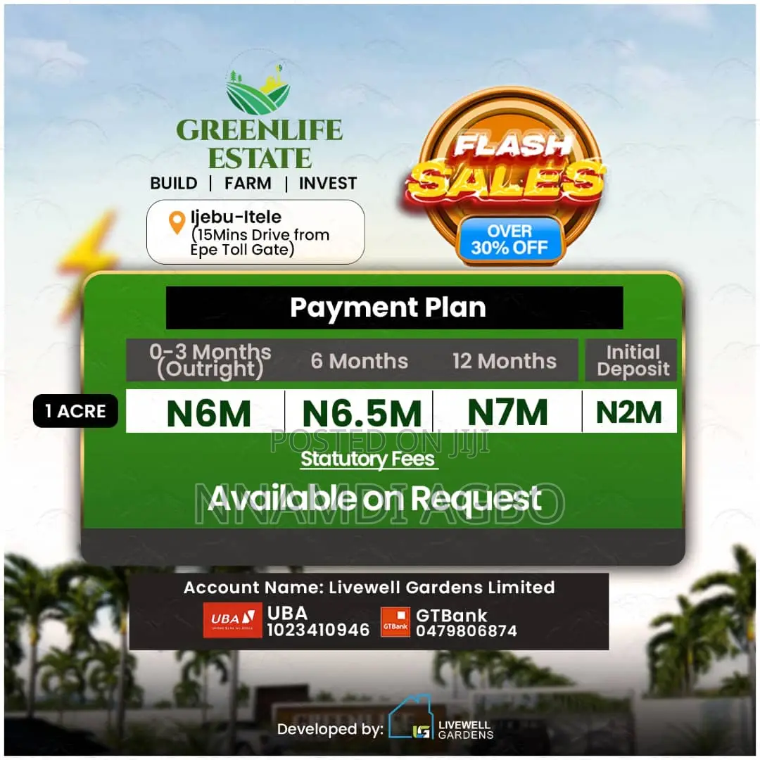 Greenlife Estate, Ijebu Itele, Ogun in Ijebu