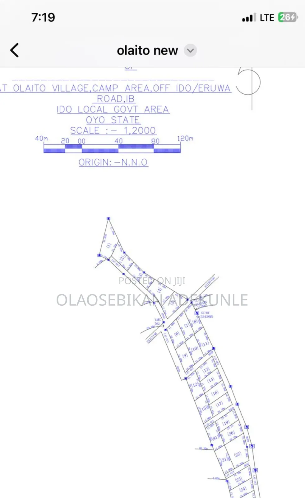 For Sale : Land at Ido Ologuneru Extension in Ibadan