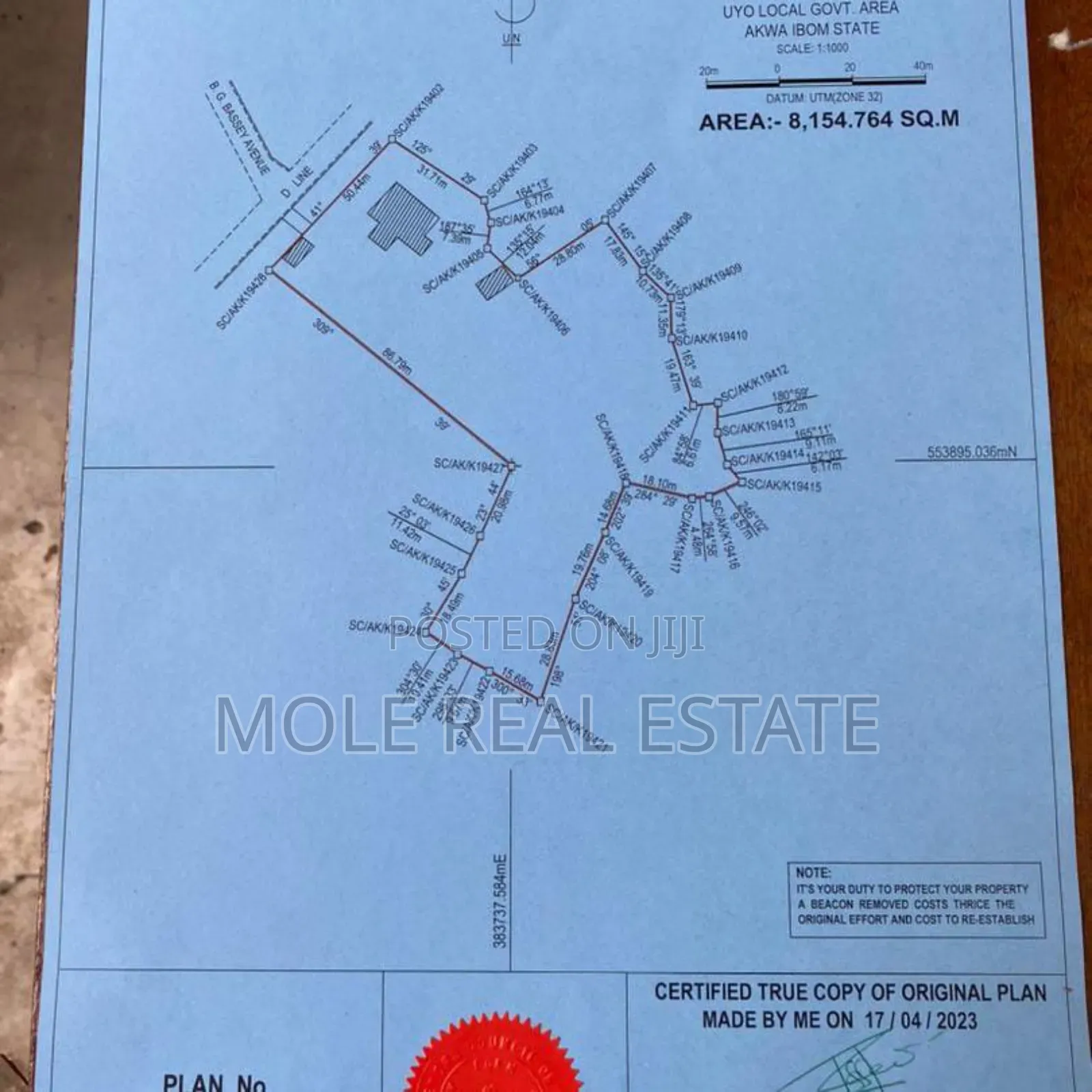 8154sqm of Land Ewet Housing Estate Uyo Akwa Ibom State in Uyo