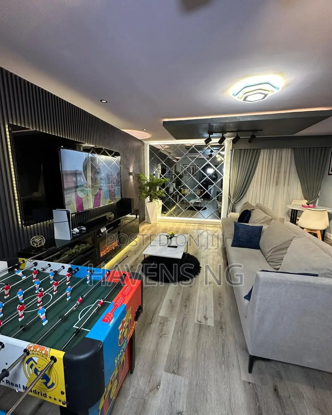 Stylish 1-Bedroom Dark Room With Ps5 Mini Bar in Lekki Phase 1