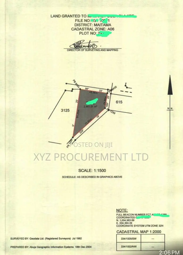 2500 SQM Land in the Heart of Maitama in Maitama