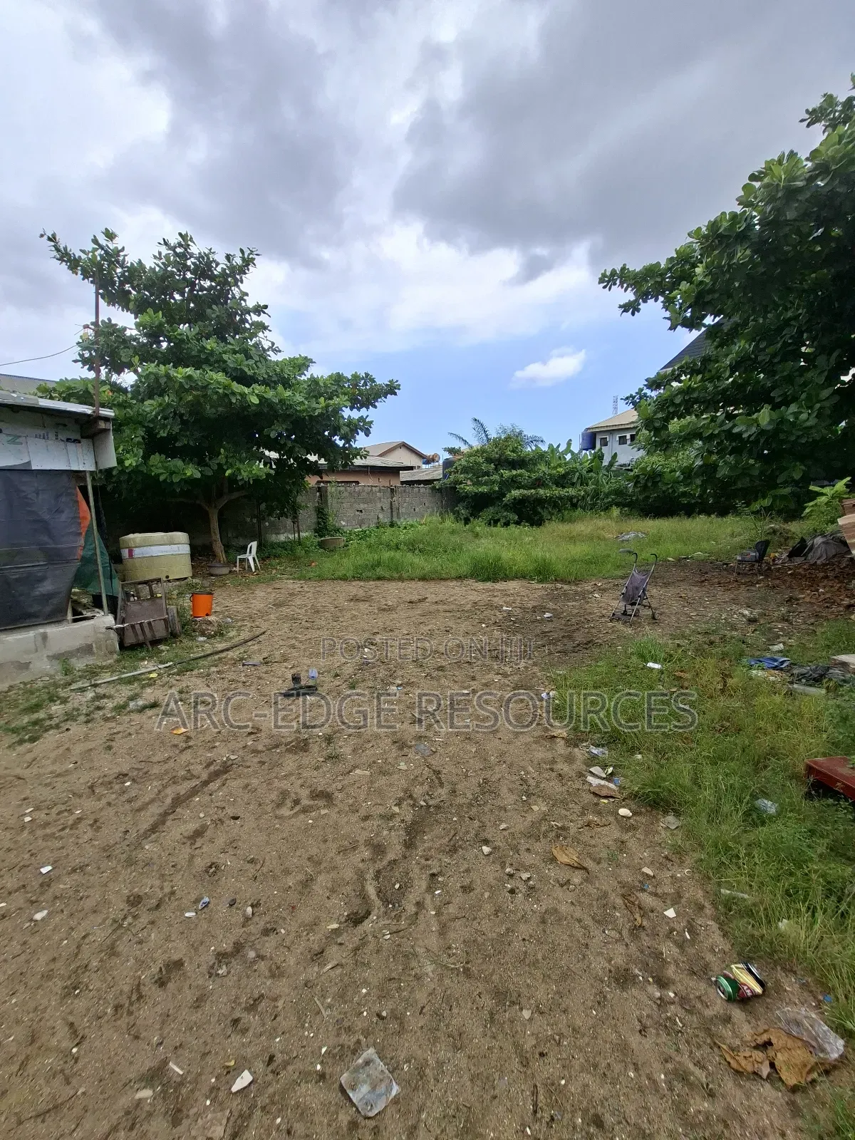 Dry,Fenced and Gated Full Plot in Ago Palace
