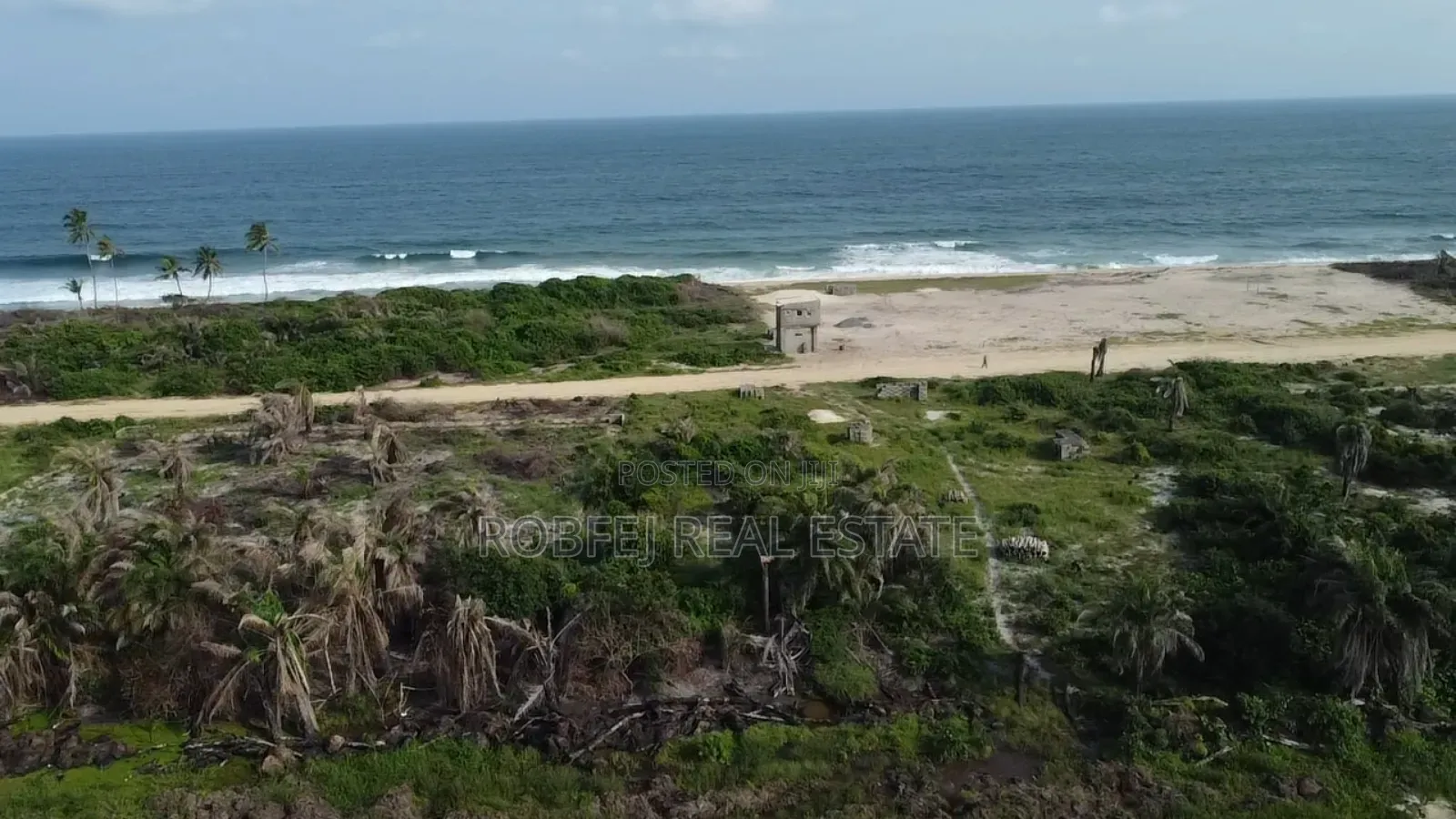 Oceanfront and Coastal Road Land in Awoyaya