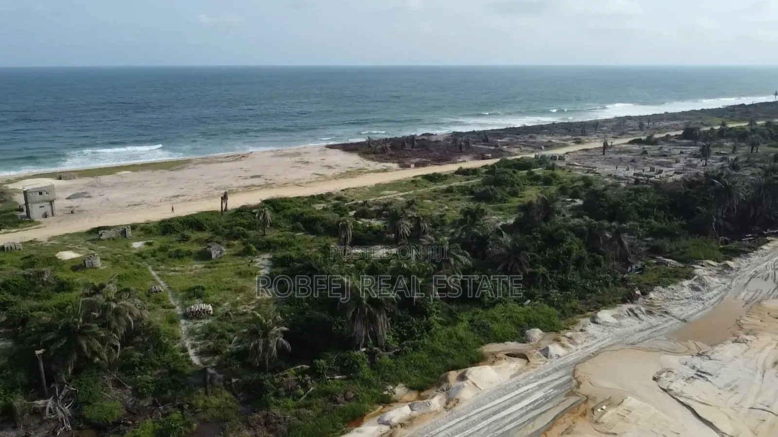 Oceanfront and Coastal Road Land in Awoyaya