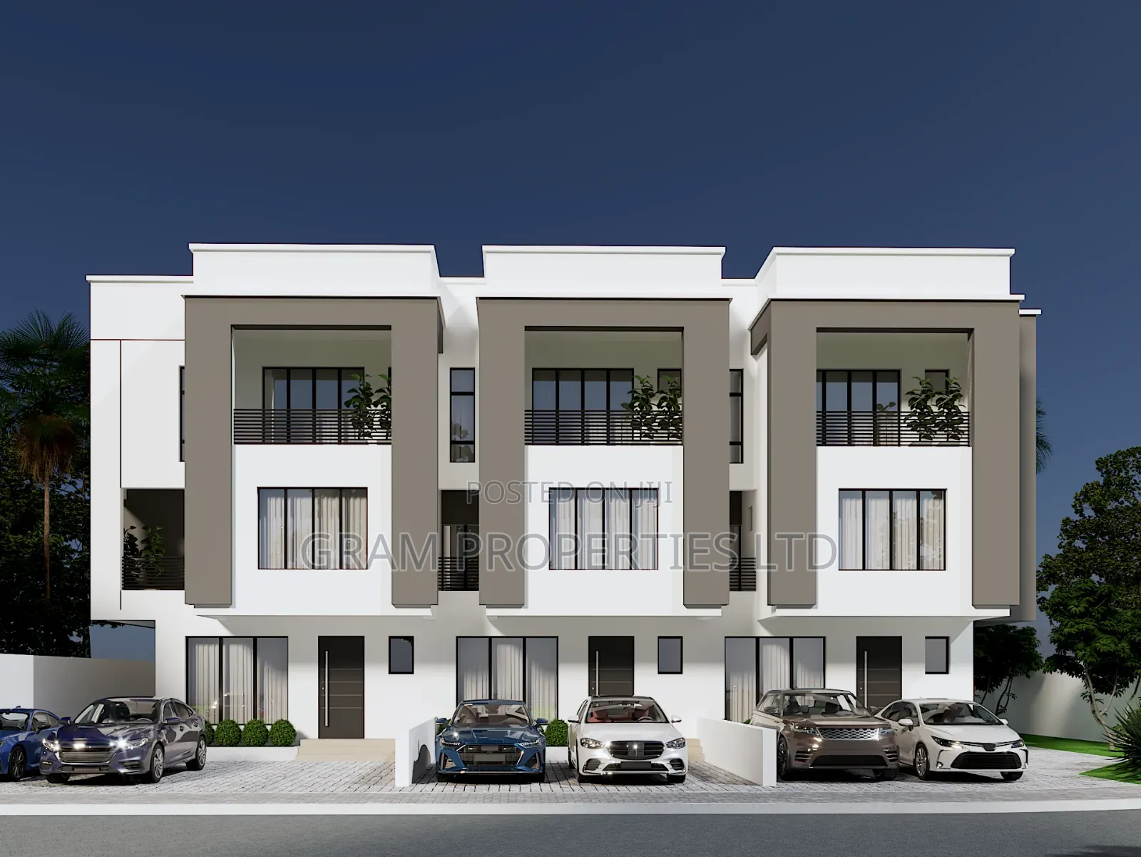 A 4 Bedroom Terrace 3d Design. 1 Units Left in Kubwa
