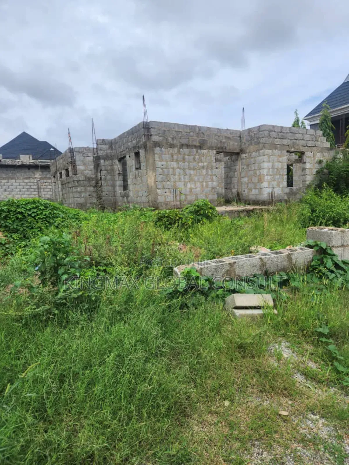 Estate Land With Carcass for Sale - 5 Bedroom Duplex in Lugbe District