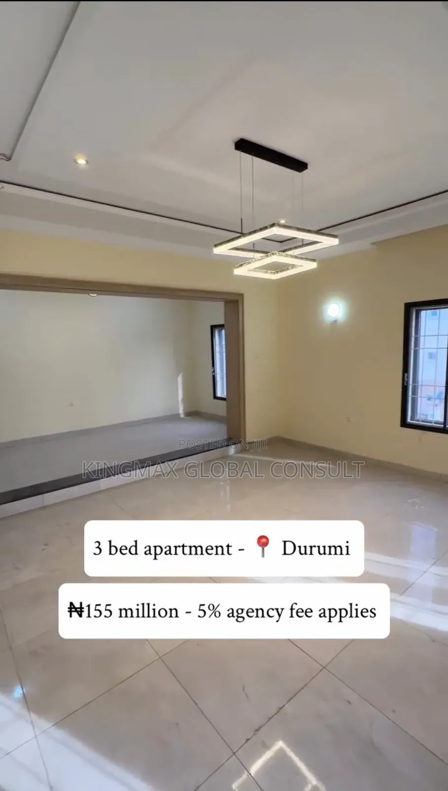 3bdrm Apartment in Durumi for sale in Durumi