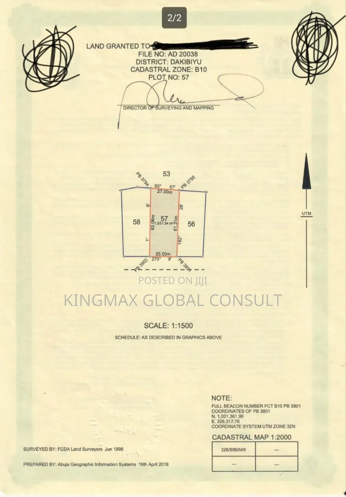 Land for Sale Dakibiyu - Size: 1600sqm in Dakibiyu