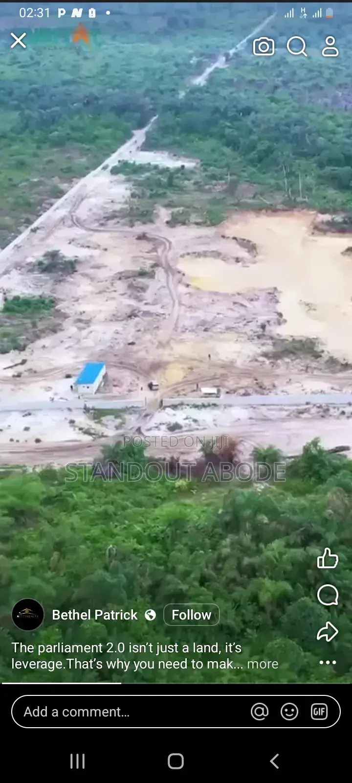 Get a Secured Land at the Parliament 2.0 in Elerangbe