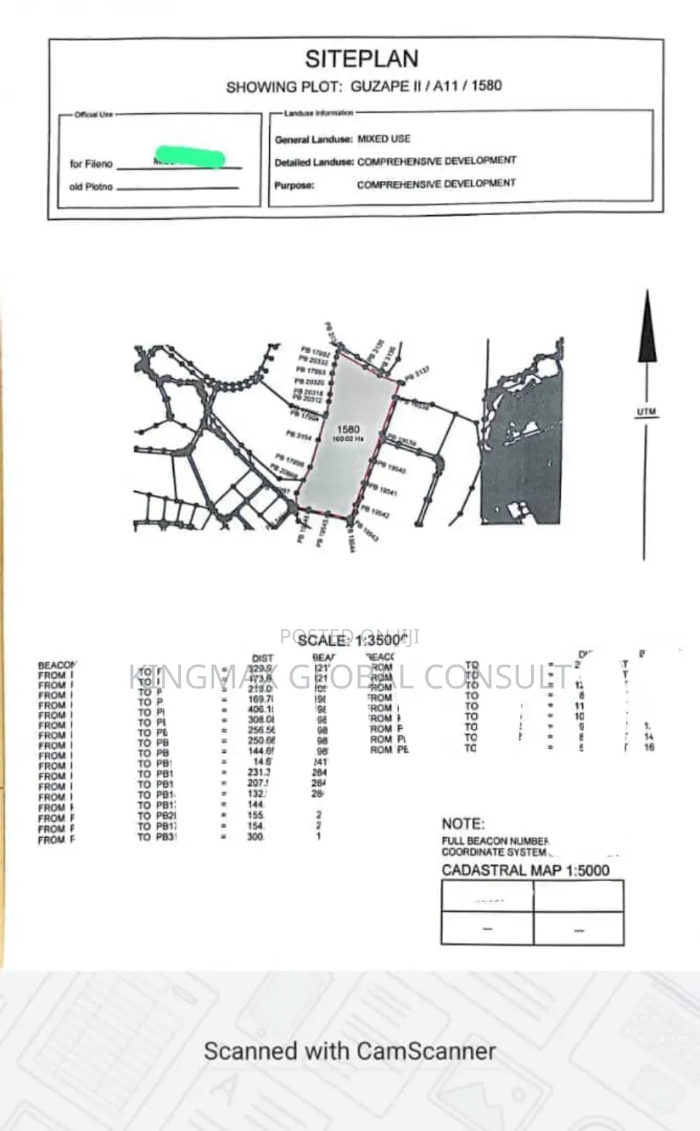 Land for Sale - Guzape District- Cofo in Guzape District