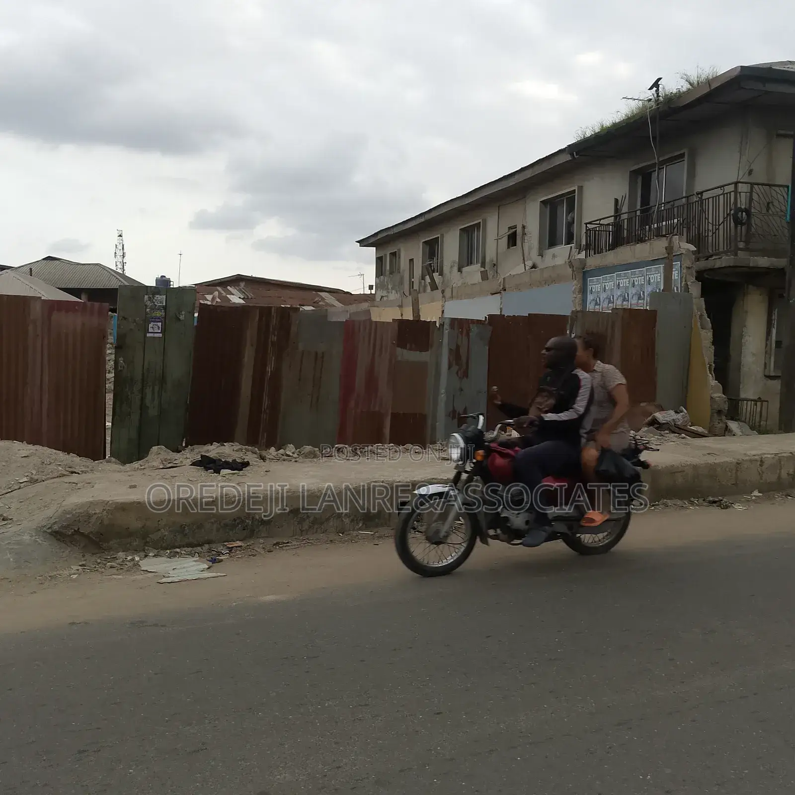 Multi-Useful Commercial Plot Facing Tarred Road at Agege in Oko-Oba