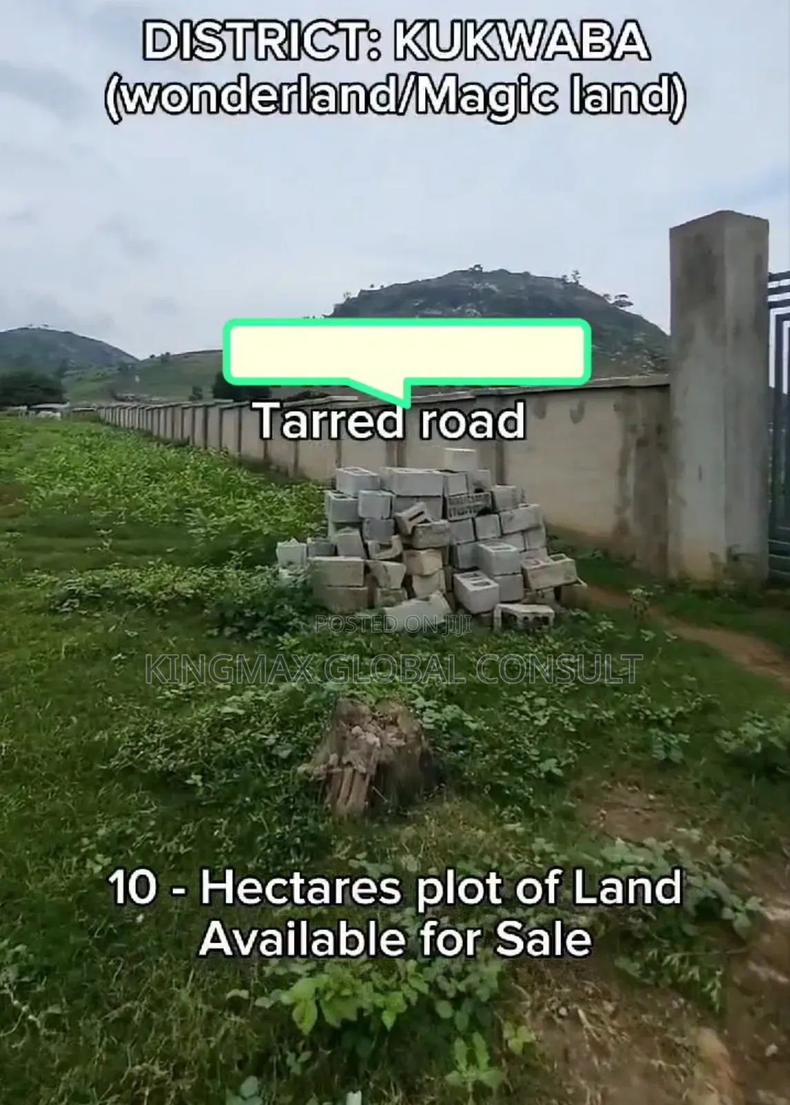 9.25 Hectares Plot of Land for Sale (Fence and Gated, in Kubwa