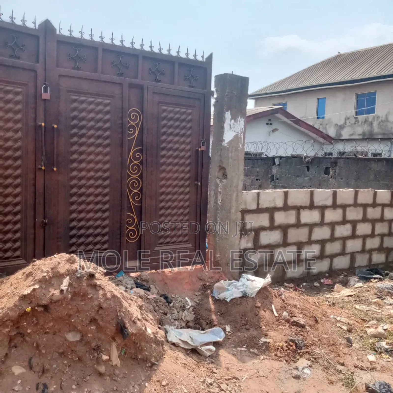 Half Plot Fenced Off Moshalashi Rd Egan Igando in Igando / Ikotun/Igando