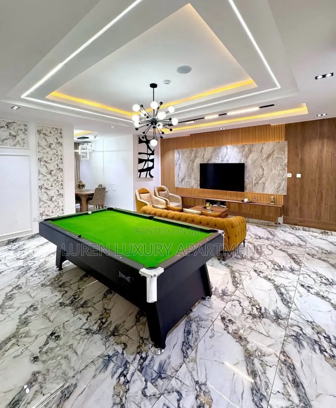 3 Bedroom Apartment With Snooker and Gym in Katampe
