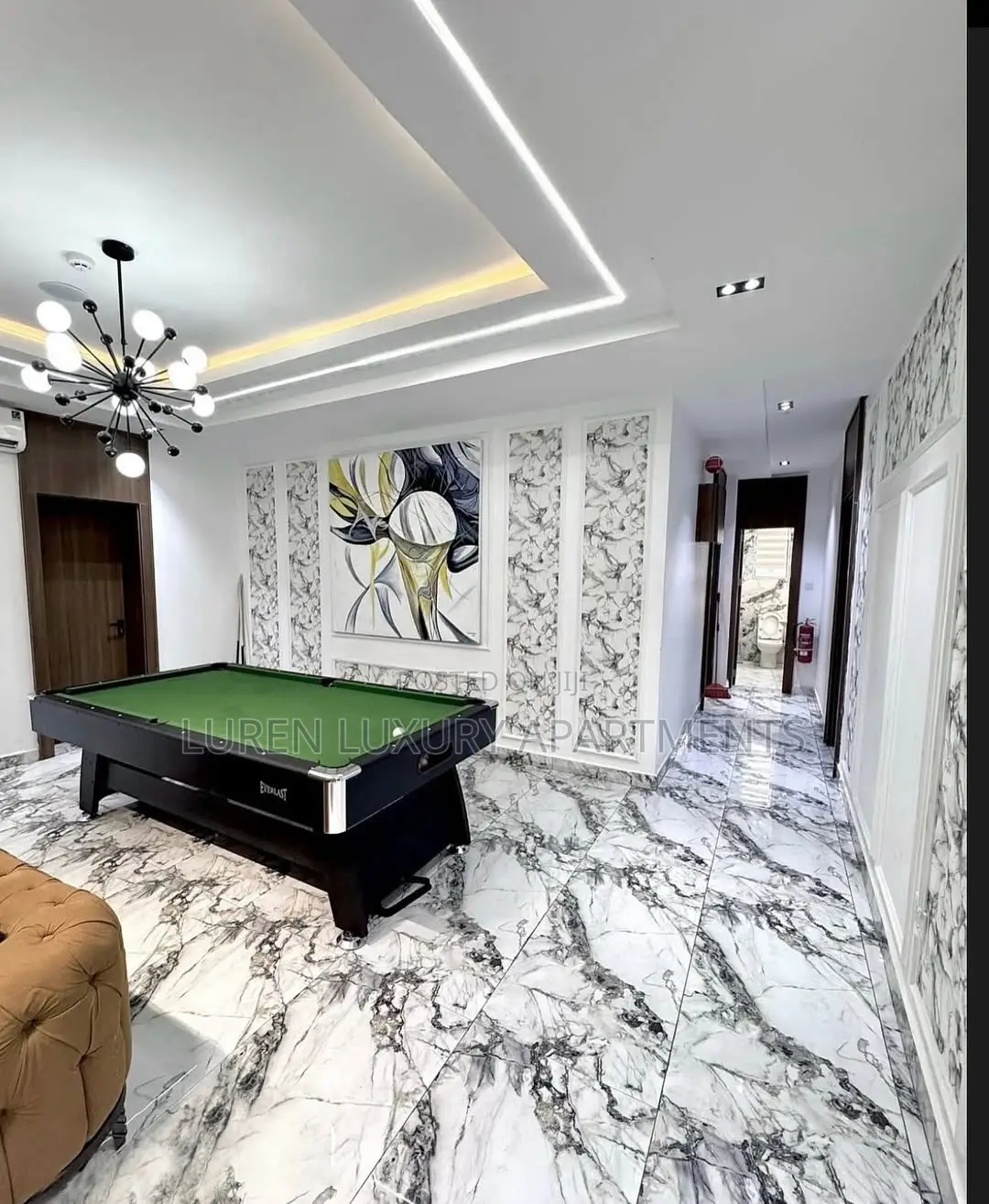 3 Bedroom Apartment With Snooker and Gym in Katampe