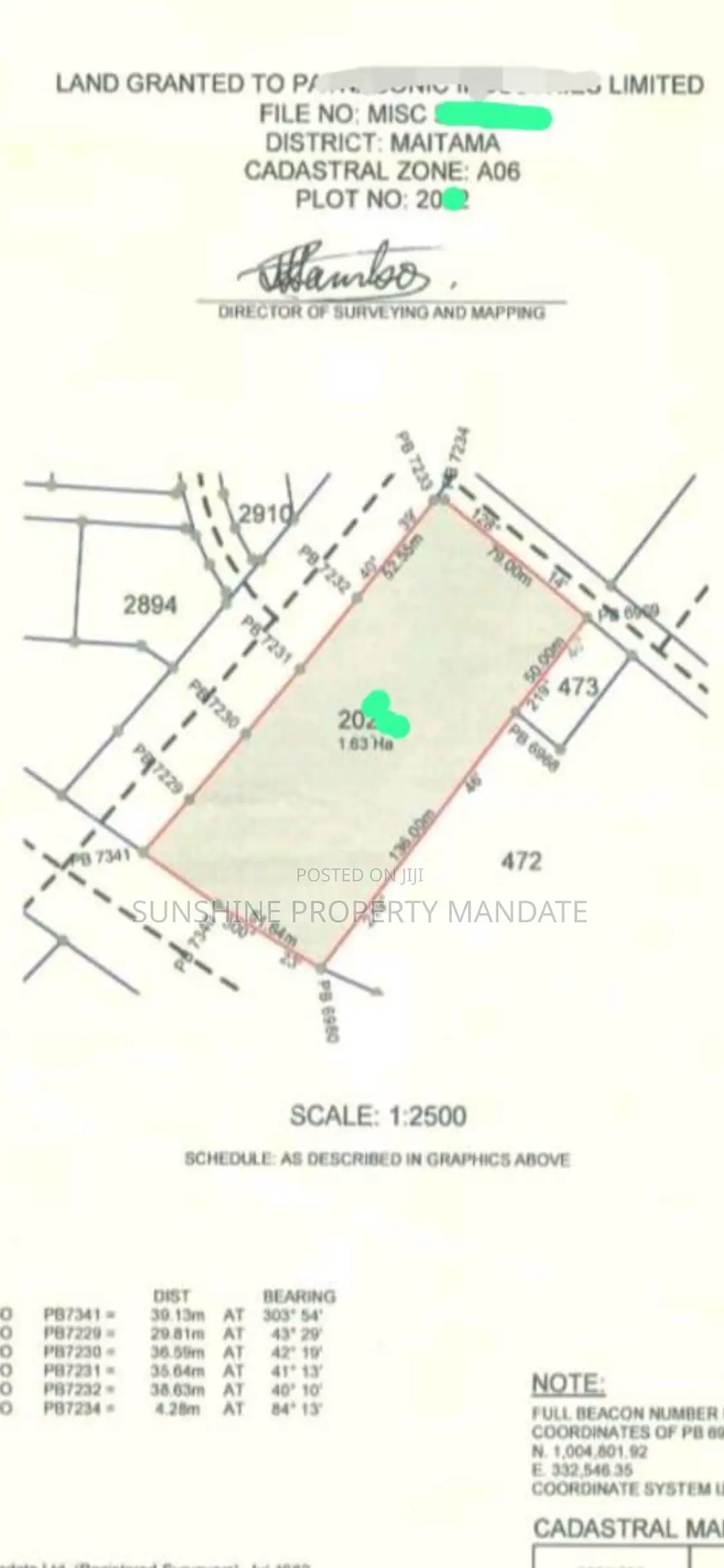 1.63 Hectares of Land for Sale at Maitama in Maitama