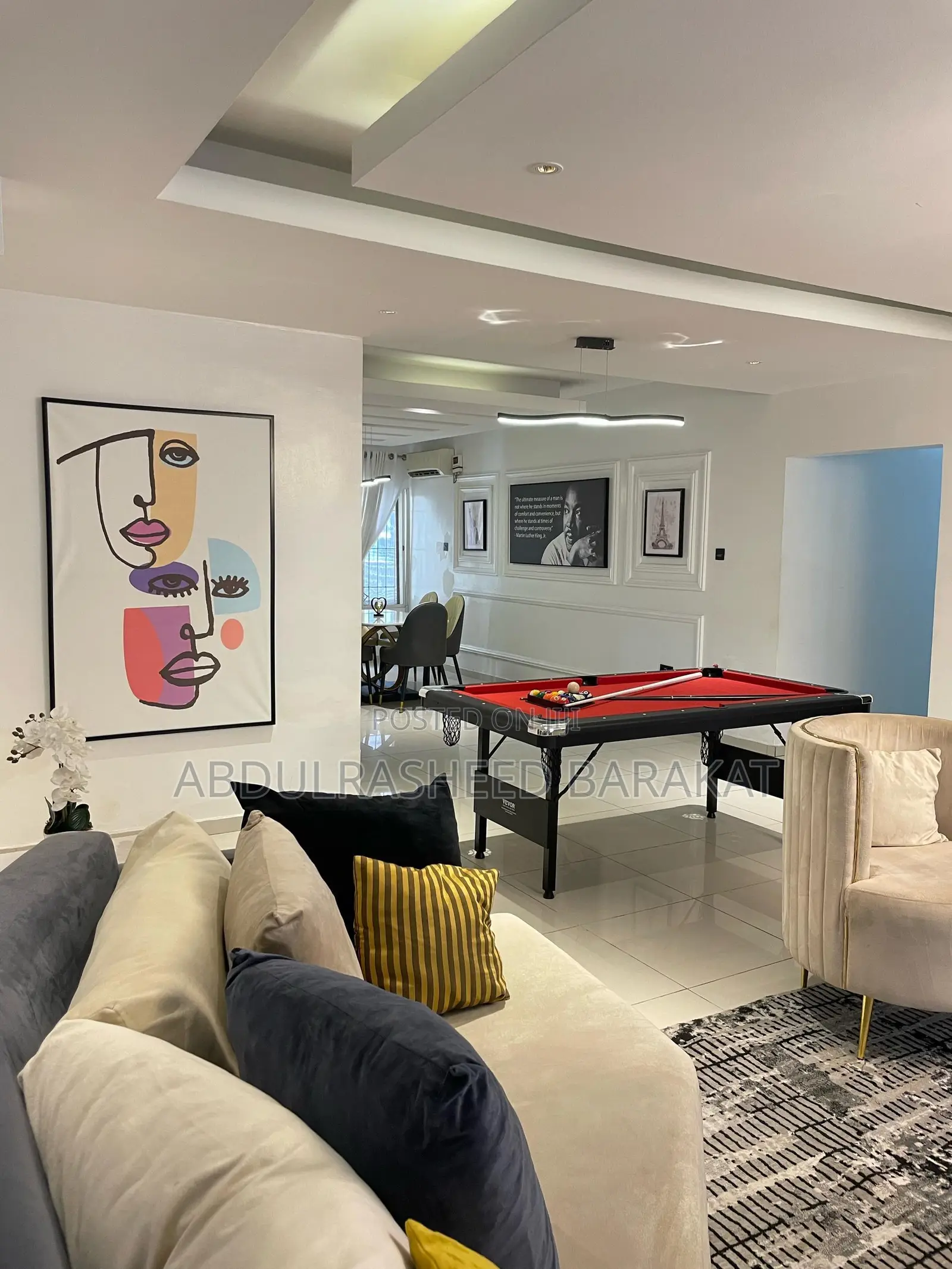 Luxury Three Bedroom Penthouse With Snooker Balcony Ps5 in Lekki Phase 1