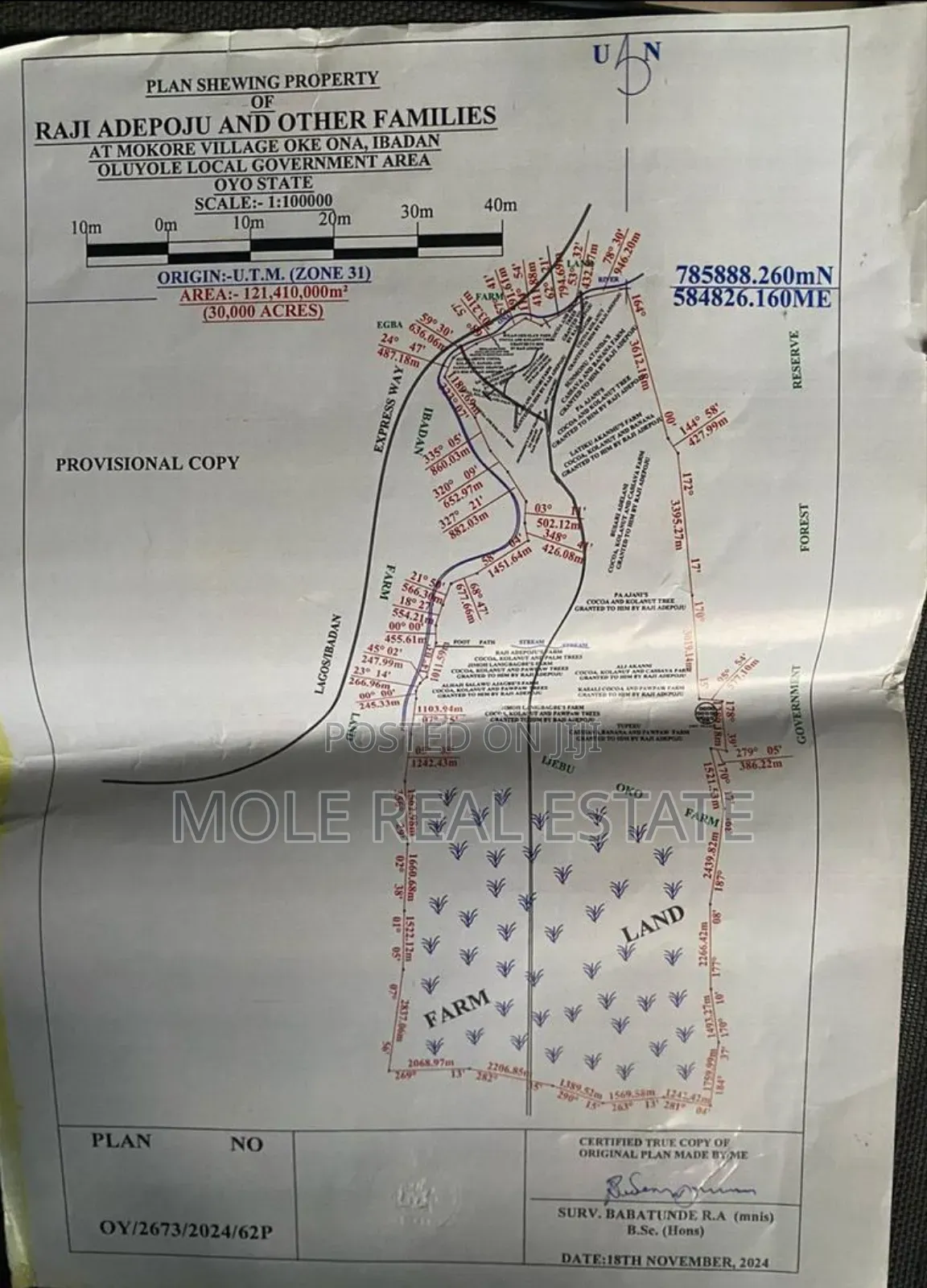 30000 Acres Foursque Lagos Ibadan Expressway in Obafemi-Owode