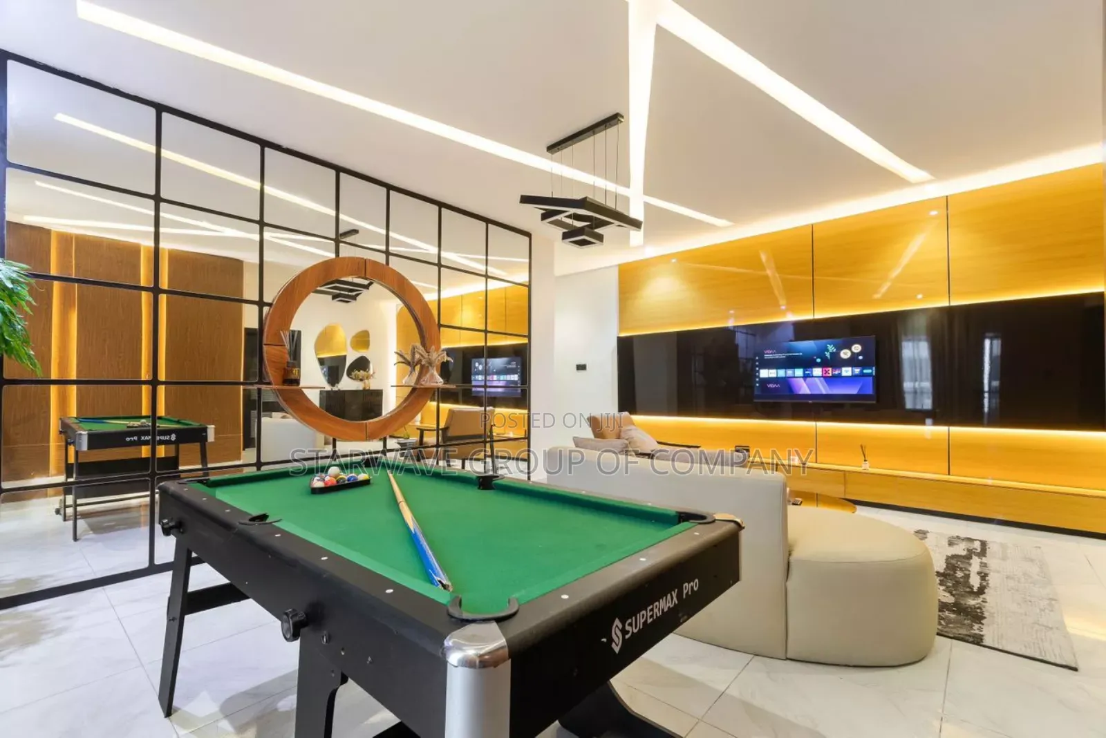 Cozy Two Bedroom Apartment With Snooker and Balcony in Lekki Phase 1
