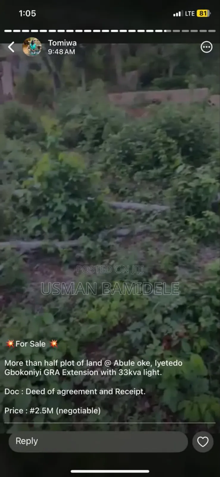 Lands for Sale in Abeokuta North